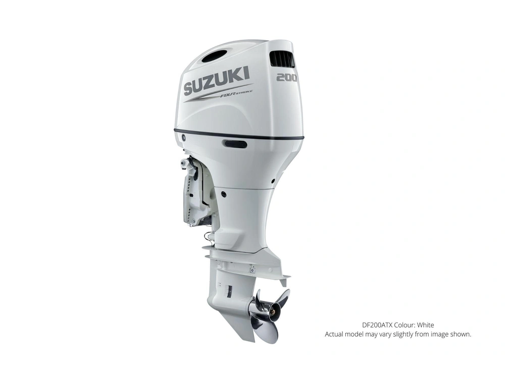 Suzuki DF200A DF200A Blanc, Électrique, 20" Longueur de l’arbre, Alimentation à distance Inclinaison et garniture 2024 alt
