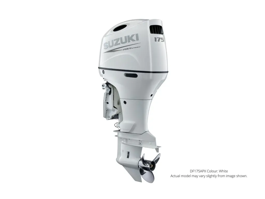 Suzuki DF175AP Blanc, Électrique, 25″ Longueur de l’arbre, Suzuki Select Rotation 2024
