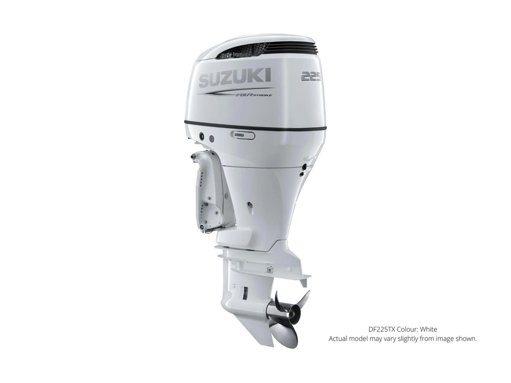 Suzuki DF225 DF225 Blanc, Électrique, 25" Longueur de l’arbre, Alimentation à distance Inclinaison et garniture, Counter Rotation 2024 alt