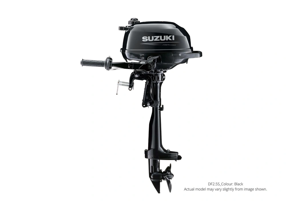 Suzuki DF2.5 DF2.5 Noir, Démarrage manuel, 15" Longueur de l’arbre, Tiller Manuel Garniture 2024 alt