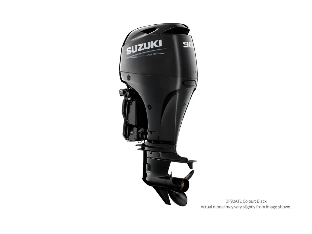  Suzuki DF90A Black, Electric, 20" Shaft Length, Remote, Power Tilt and Trim