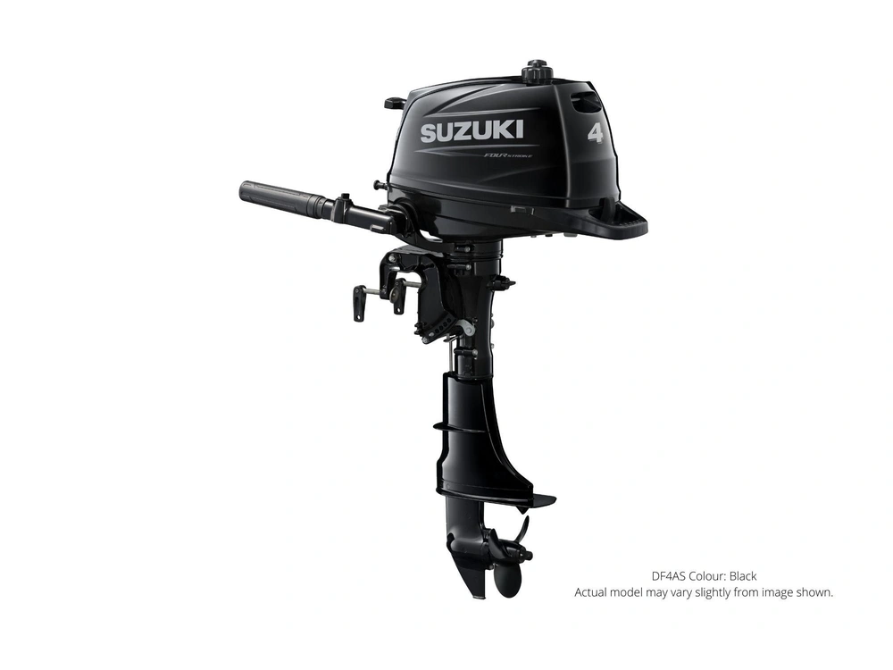 Suzuki DF4A DF4A Noir, Démarrage manuel, 15" Longueur de l’arbre, Tiller Manuel Garniture 2024 alt
