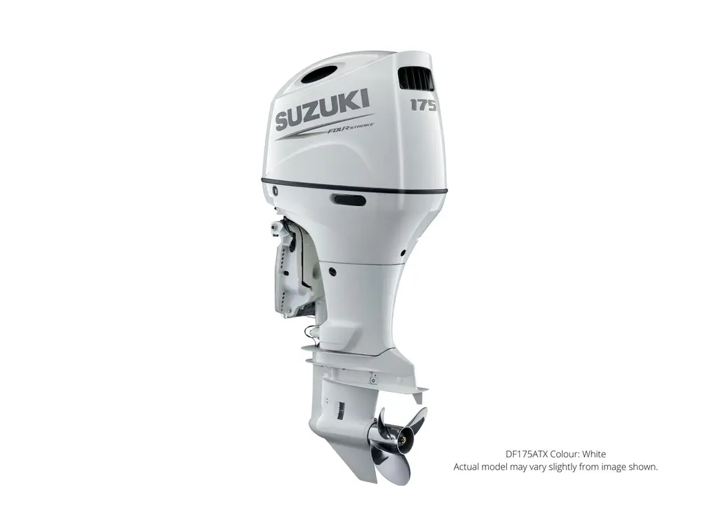Suzuki DF175A Blanc, Électrique, 20″ Longueur de l’arbre, Alimentation à distance Inclinaison et garniture 2024