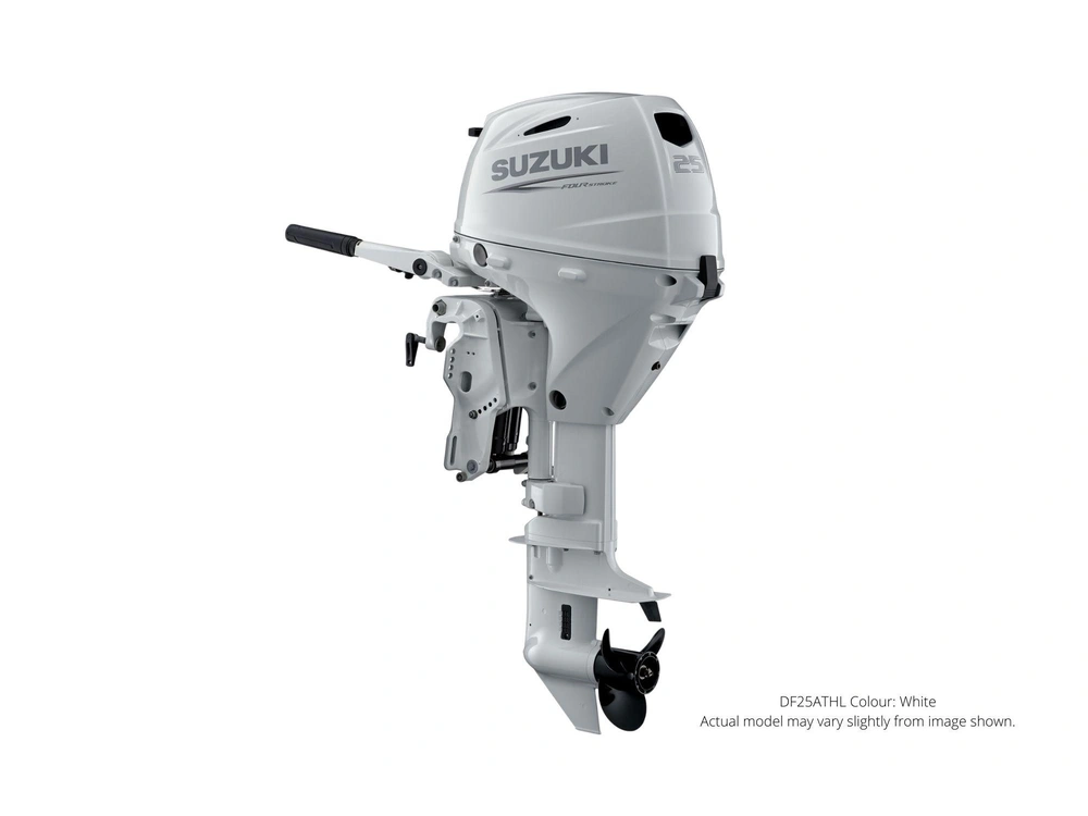 Suzuki DF25A DF25A Blanc, Électrique, 15" Longueur de l’arbre, Tiller, Puissance Inclinaison et garniture 2024 alt