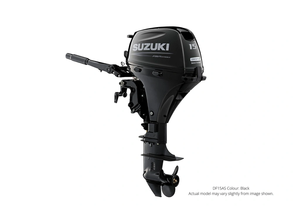 Suzuki DF15A DF15A Noir, Démarrage manuel, 15" Longueur de l’arbre, Tiller Garniture manuelle 2024 alt