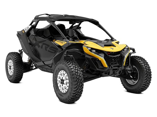 Can-Am Maverick R Maverick R X RS avec Smart-Shox Noir carbone et jaune neo 2025