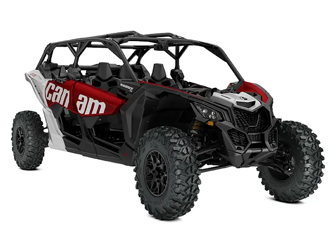 Can-Am Maverick X3 MAX DS TURBO Rouge enflammé et hyper argent 2025