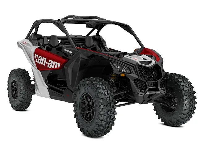 Can-Am Maverick X3 DS TURBO RR Rouge enflammé et hyper argent 2025