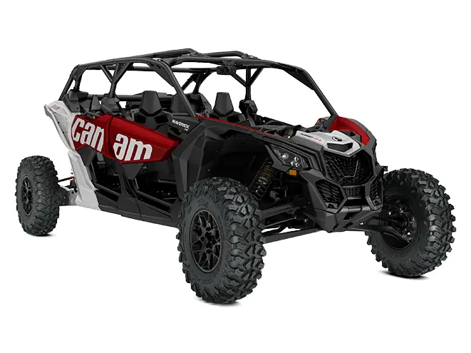 Can-Am Maverick X3 MAX RS TURBO RR Rouge enflammé et hyper argent 2025