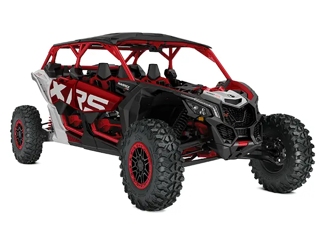 Can-Am Maverick X3 MAX X RS TURBO RR Rouge enflammé et hyper argent 2025