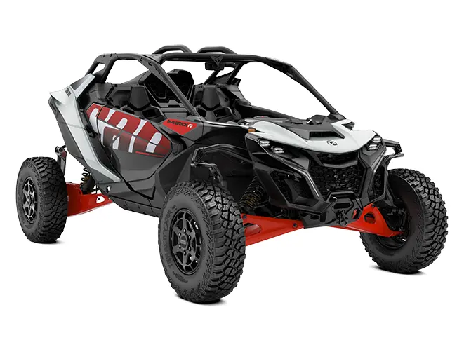 Can-Am Maverick R Gris catalyst et rouge légion 2025