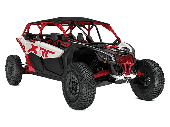 Can-Am Maverick X3 MAX X RC TURBO RR Blanc hybride et rouge légion 2025