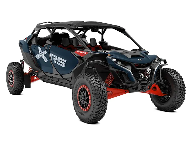 2025 Can-Am Maverick R MAX X RS with Smart-Shox Dusty Navy & Legion Red