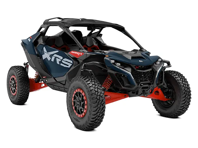 Can-Am Maverick R X RS avec Smart-Shox Bleu cendré et rouge légion 2025