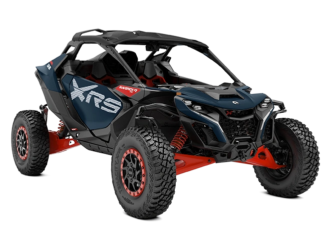 Can-Am Maverick R Maverick R X RS avec Smart-Shox Bleu cendré et rouge légion 2025