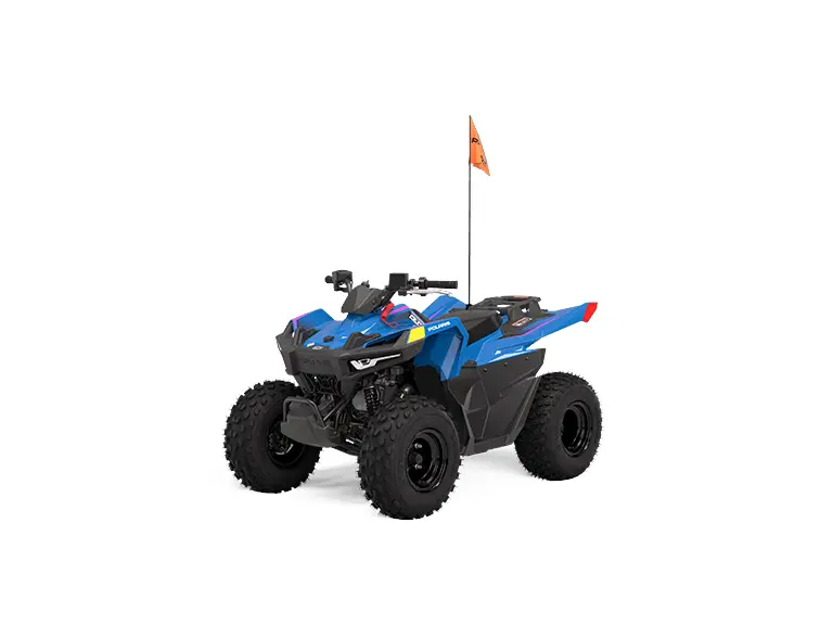 2025 Polaris Outlaw 70 EFI Velocity Blue / Fierce Fuchsia