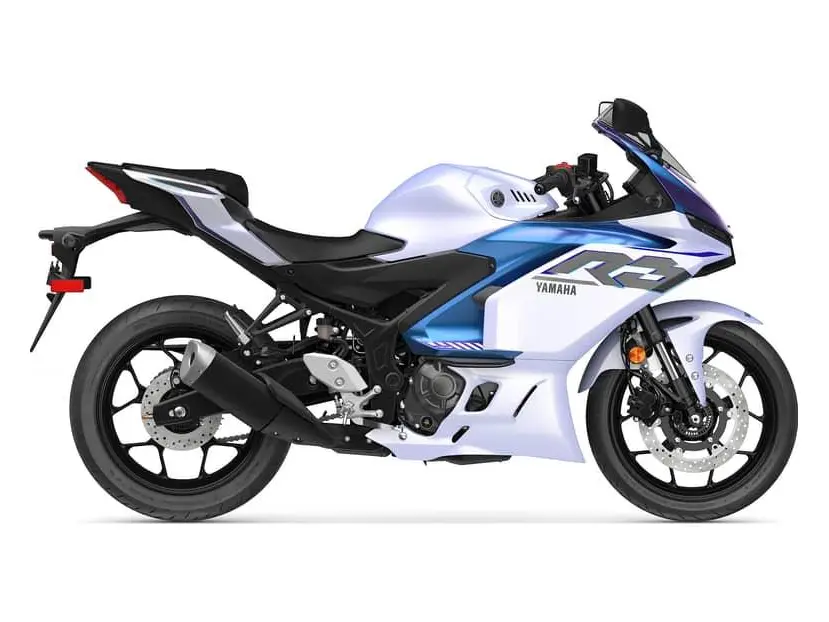 2025 Yamaha YZF-R3 Lunar White/Nebular Blue