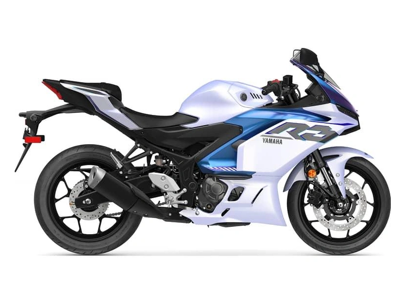 2025 Yamaha YZF-R3 YZF-R3 Lunar White/Nebular Blue