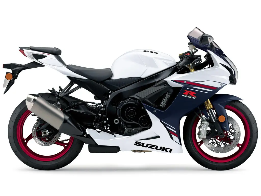 Suzuki GSX-R750 Blanc Brillant Nacré/Bleu Stellaire Métallisé Mat 2025