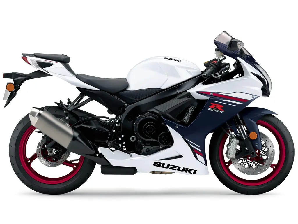 Suzuki GSX-R600 Blanc Brillant Nacré/Bleu Stellaire Métallisé Mat 2025