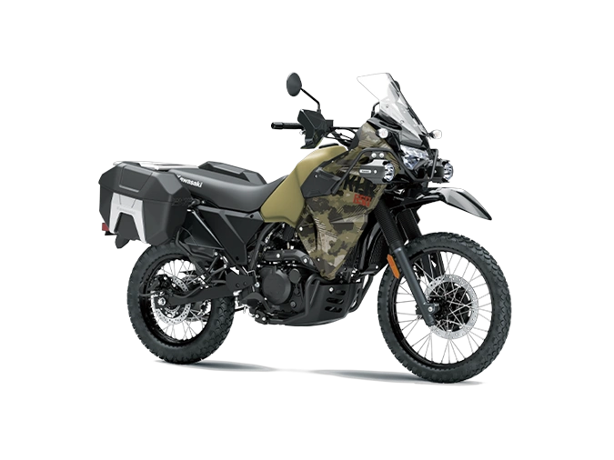 Kawasaki KLR650 ADVENTURE KLR650 ADVENTURE Beige Camouflage Codé / Gris Carbone Mat Métallisé 2025 alt