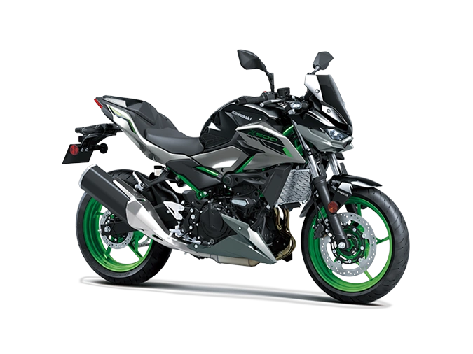 Kawasaki Z500 SE Z500 SE Gris Poussière de Lune Métallisé/Noir Étincelle Métallisé 2025 alt