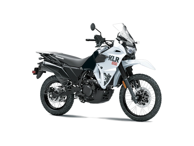 Kawasaki KLR650 KLR650 Blanc Cristal Perle / Gris Carbone Métallisé 2025 alt