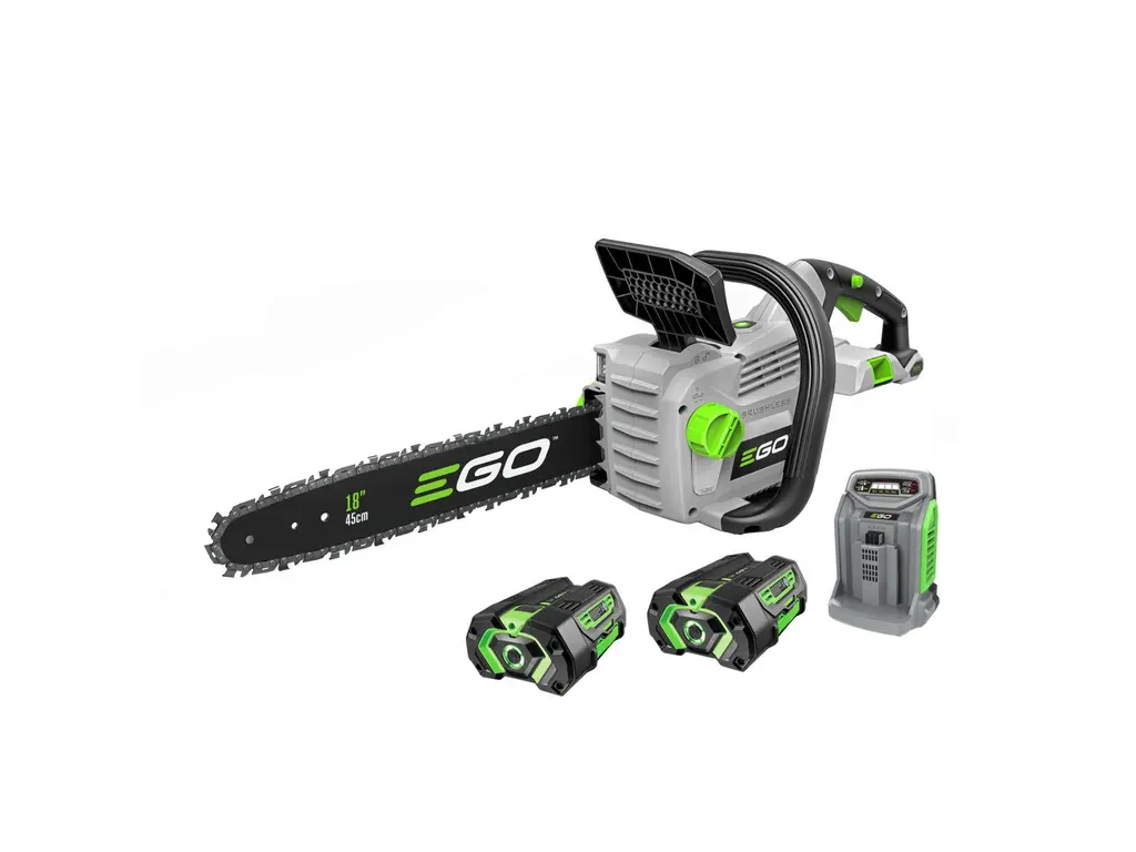  EGO 18″ Chain Saw (2 x G3 5.0 Ah Batt. + Rapid Charger) CS1804-2