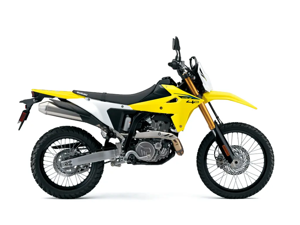 2025 Suzuki DR-Z4S Champion Yellow Nº 2 / Solid Special White Nº 2