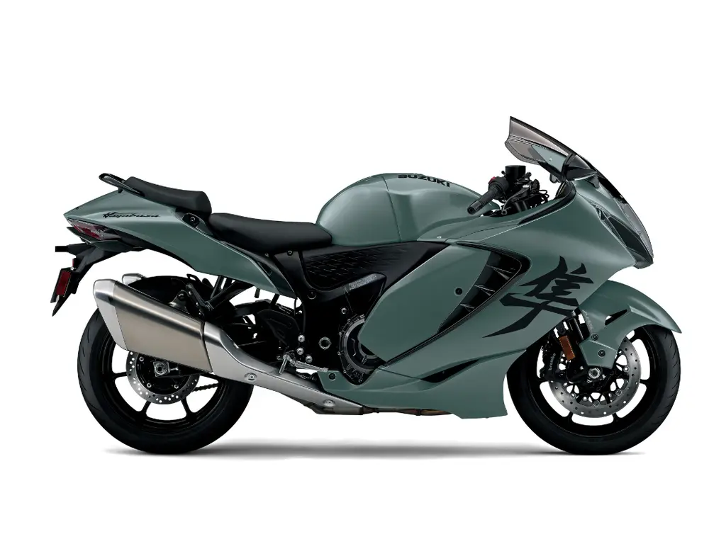 Suzuki Hayabusa Vert Acier Mat Métallisé / Noir Étincelant À Paillettes De Verre 2025