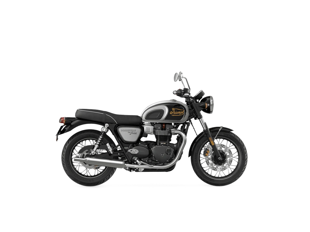 2023 Triumph T100 T100 Icon Edition - Aluminium Silver Sapphire Black alt