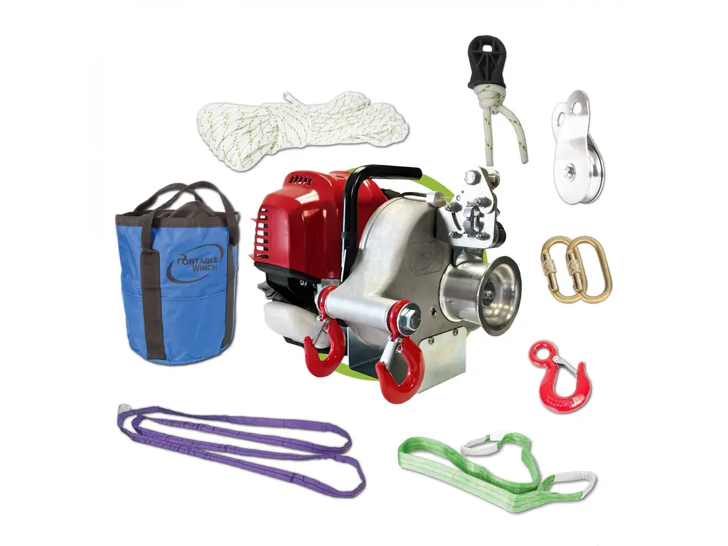 Portable Winch Treuil de tirage à essence GX50 avec accessoires PCW4000-A