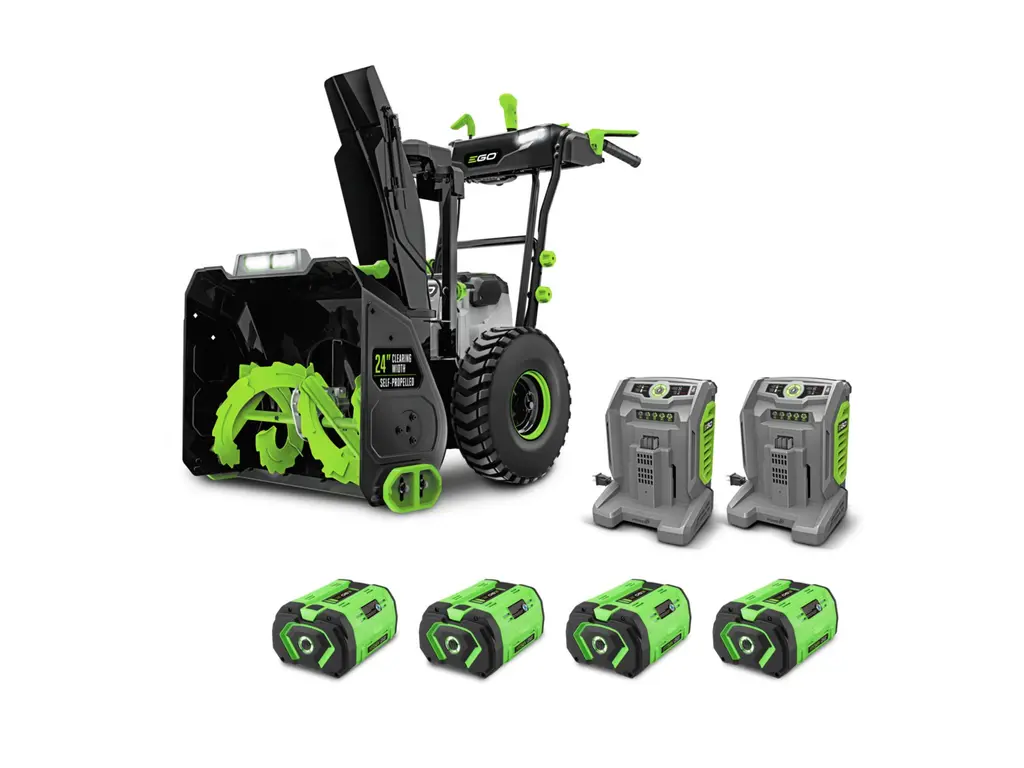 EGO 24″ Snow Blower (4 X 10.0 Ah G3 + 2 X Turbo Charg.) SNT2406-4