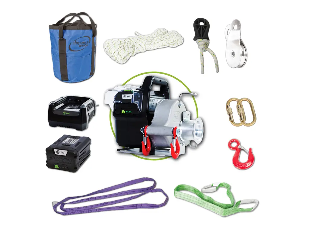 Portable Winch Treuil de tirage à Batterie 80/82V avec accessoires PCW3000-LI-A