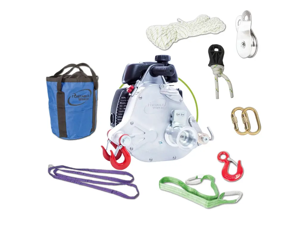 Portable Winch Treuil de tirage à essence GXH50 avec accessoires PCW5000-A