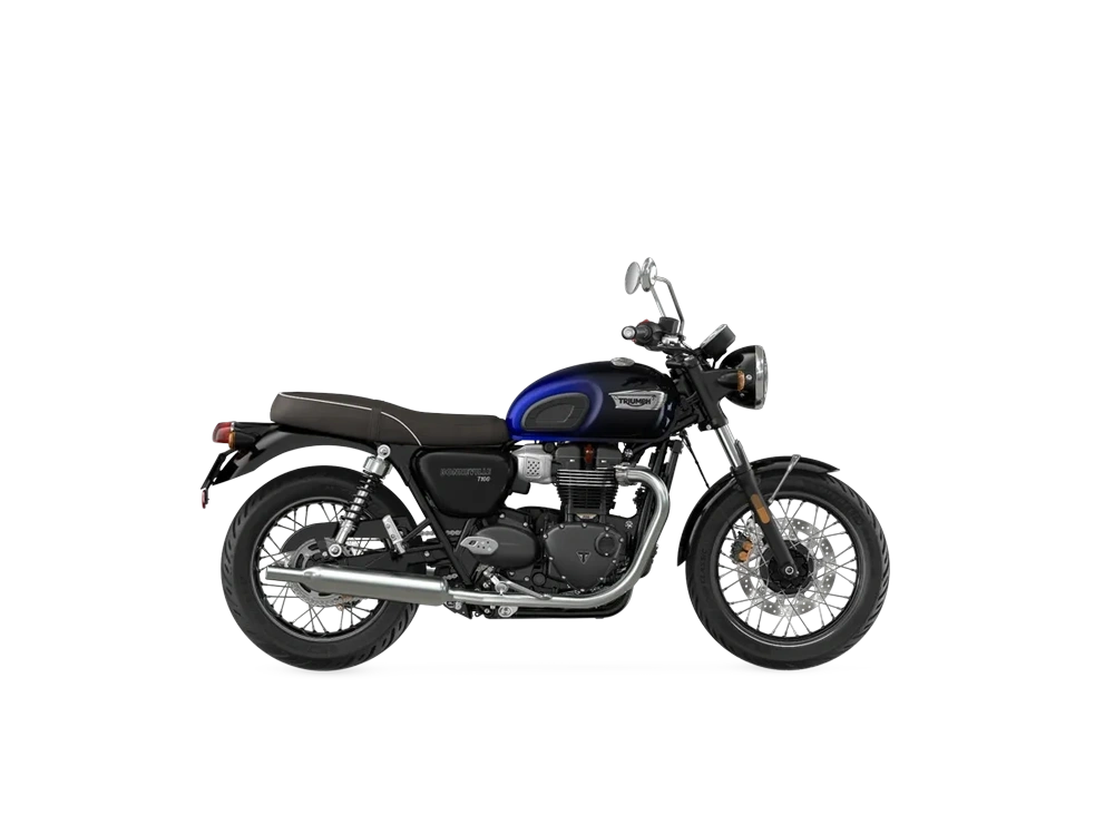 2023 Triumph Bonneville T100 Bonneville T100 Stealth Edition - Sapphire Blue / Silver Blue alt