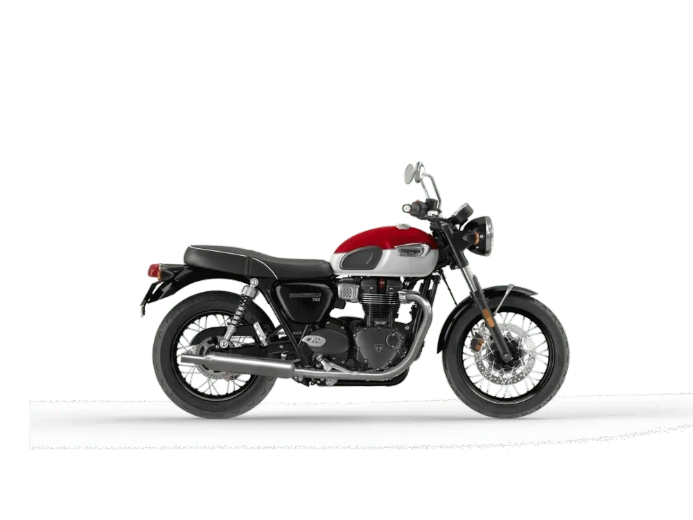 2023 Triumph Bonneville T100 Bonneville T100 Carnival Red Fusion White alt
