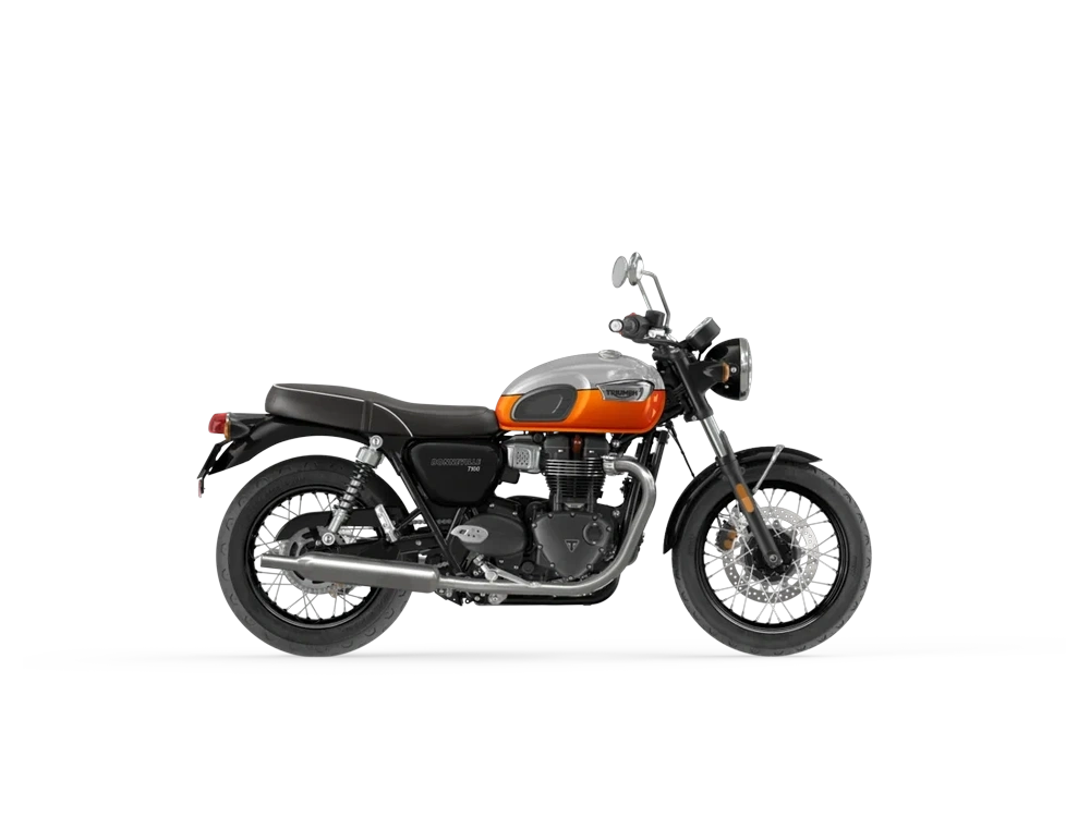 2023 Triumph Bonneville T100 Bonneville T100 Aluminum / Baja Orange alt
