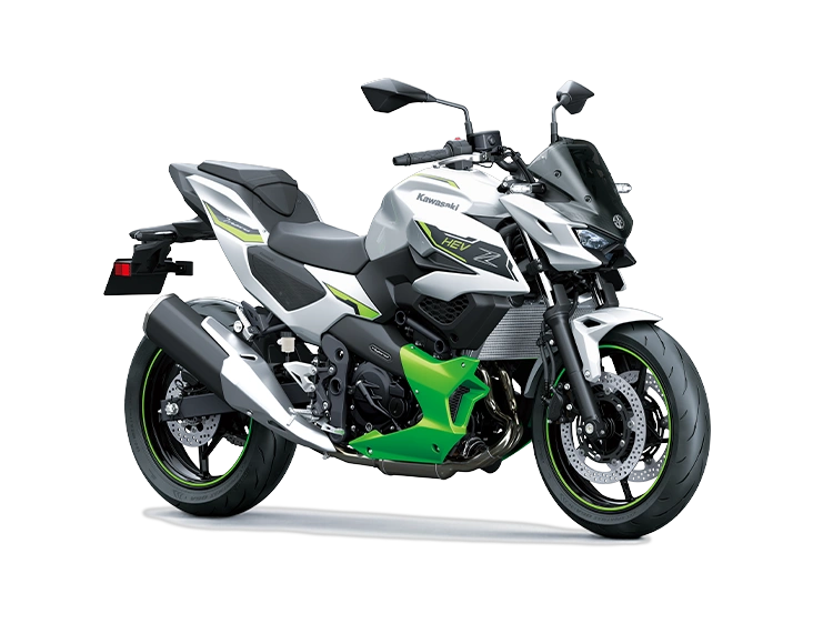 2024 Kawasaki Z7 HYBRID Z7 HYBRID Metallic Bright Silver / Metallic Matte Lime Green / Ebony alt
