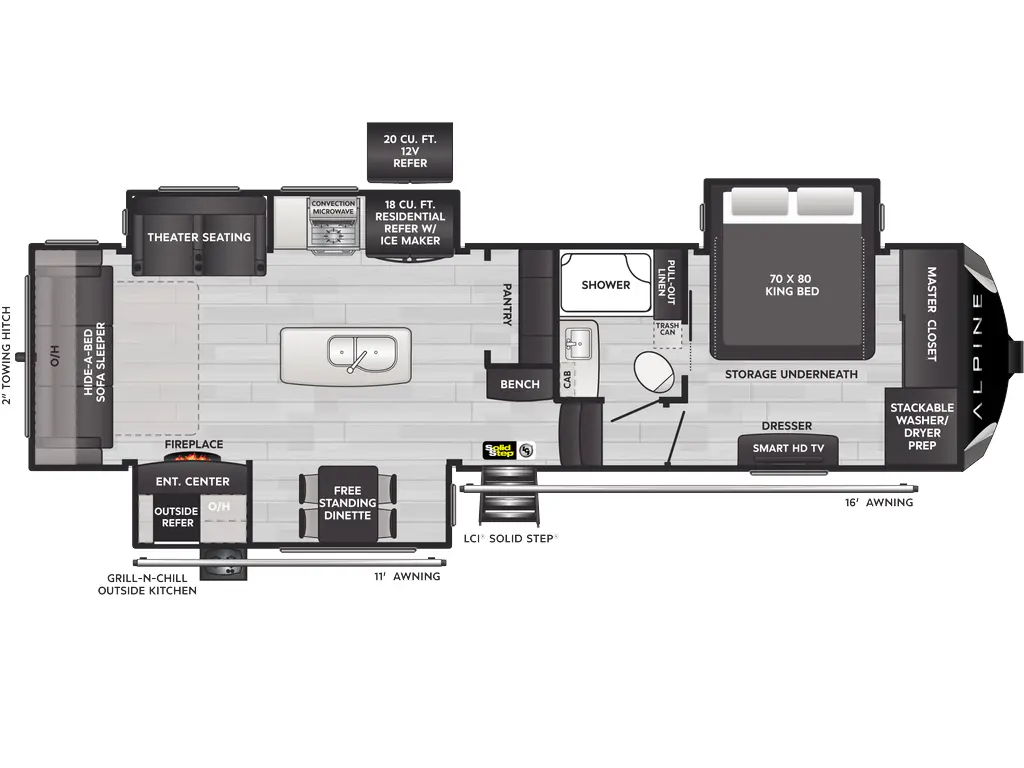 2025 Keystone RV Alpine 3102RL