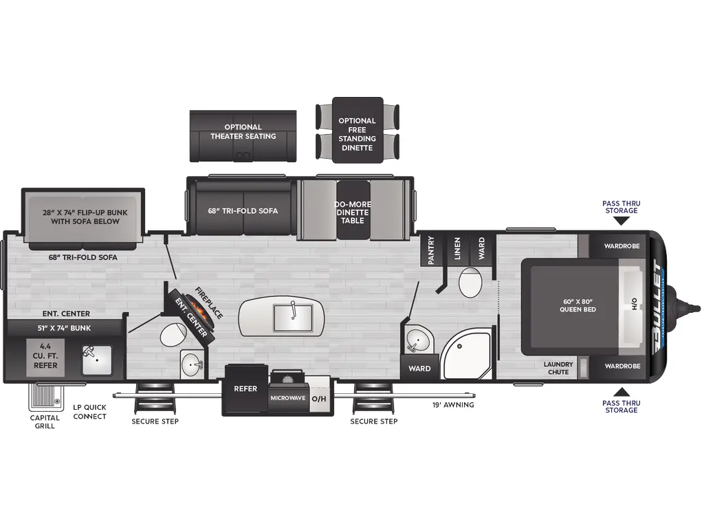 2025 Keystone RV Bullet Premium 330BKQ