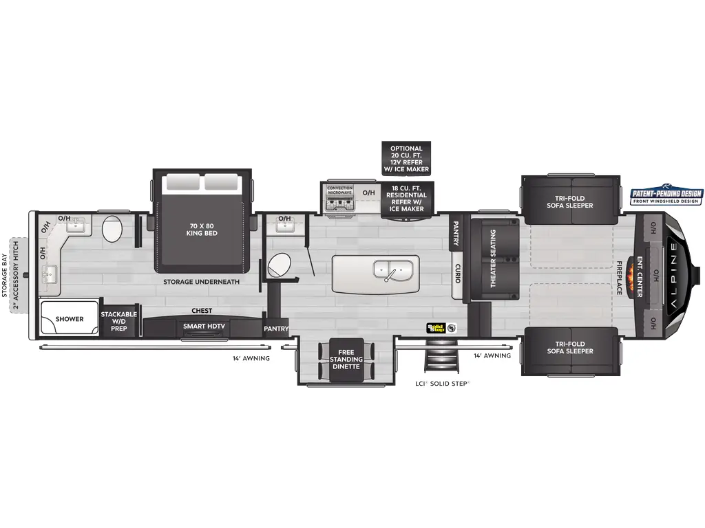 2025 Keystone RV Alpine 3700FL