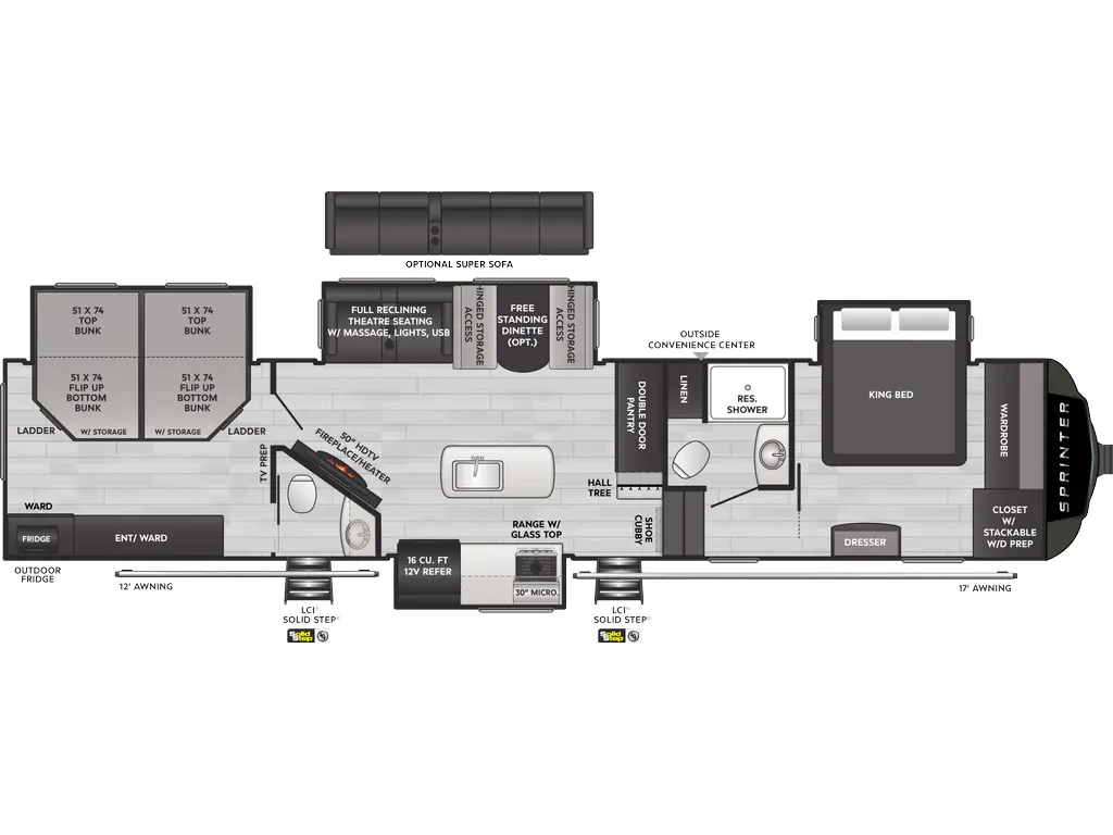 2025 Keystone RV Sprinter 3810QBS