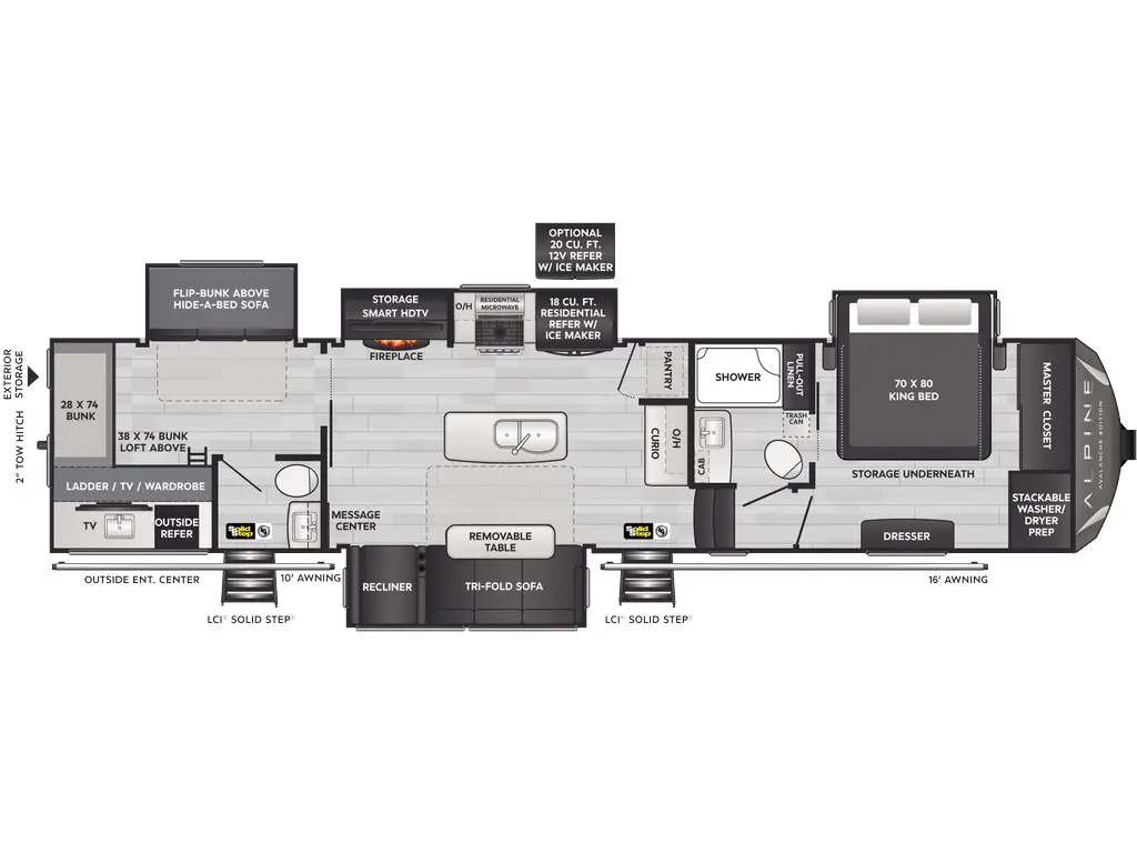 2025 Keystone RV Alpine Avalanche Edition 378BH