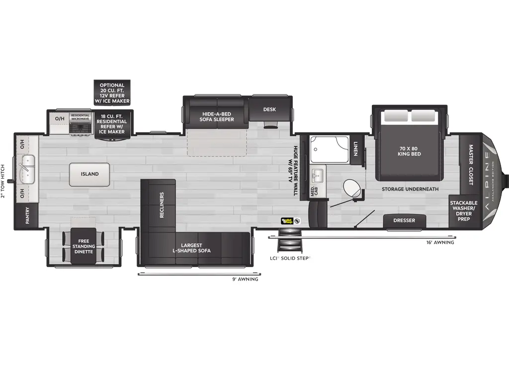 2025 Keystone RV Alpine Avalanche Edition 366LS