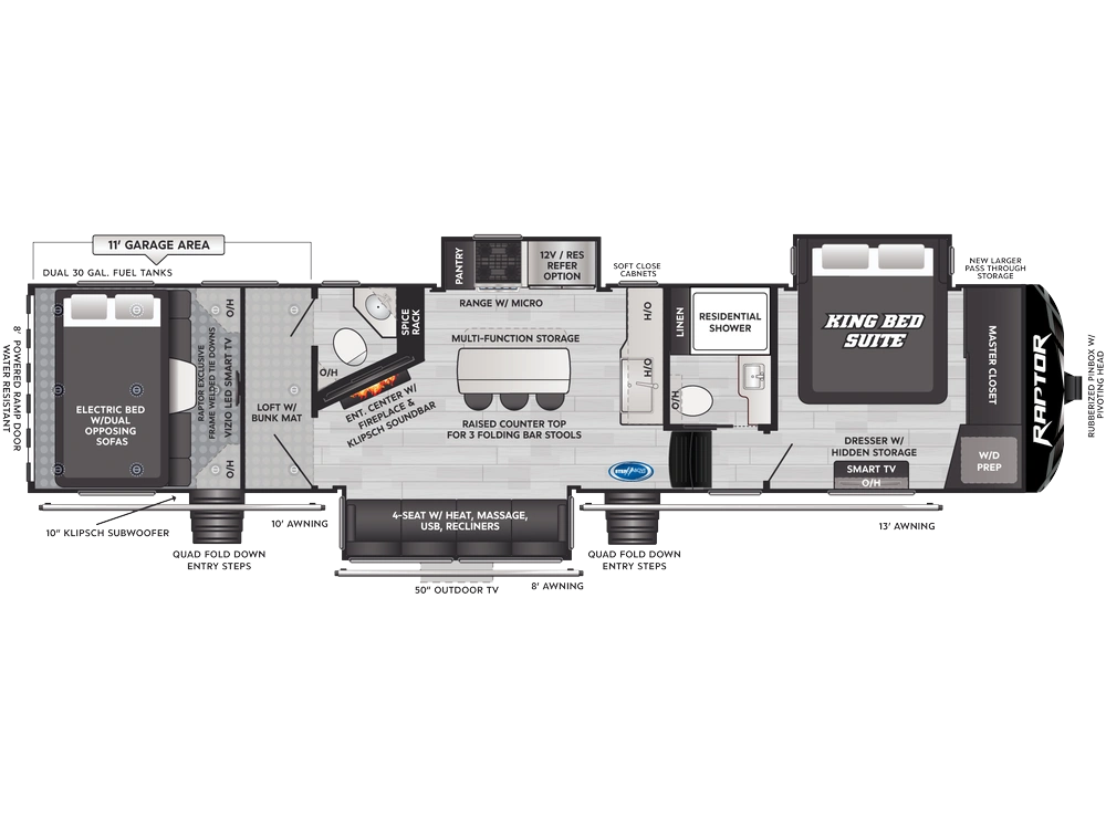 2025 Keystone RV Raptor Raptor 352 alt
