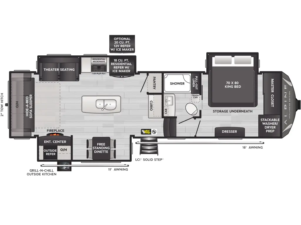 2025 Keystone RV Alpine Avalanche Edition 302RS