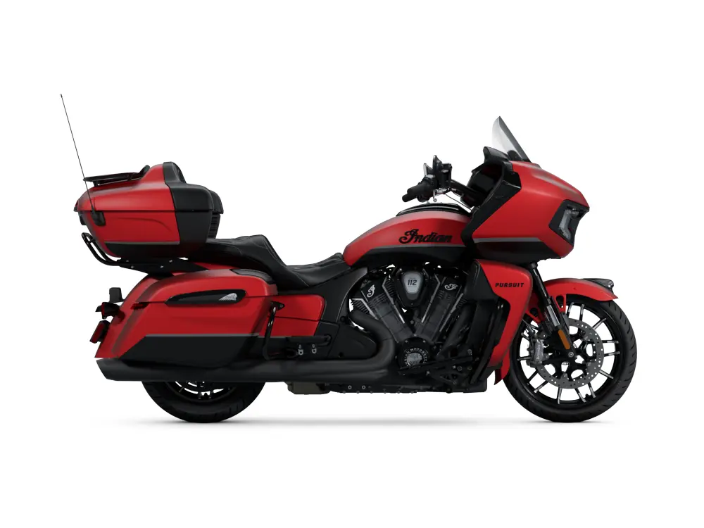 2025 Indian Motorcycle Indian Pursuit Dark Horse with 112 and Powerband Audio Package Sunset Red Smoke with Black Smoke