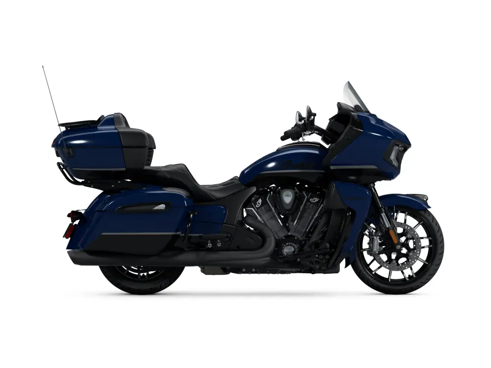 Indian Motorcycle Indian Pursuit Dark Horse with Powerband Audio Package Springfield Blue Vivid Crystal with Black Vivid Crystal 2025