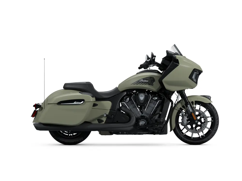 2025 Indian Motorcycle Indian Challenger Dark Horse with PowerBand Audio Package Moss Green Smoke